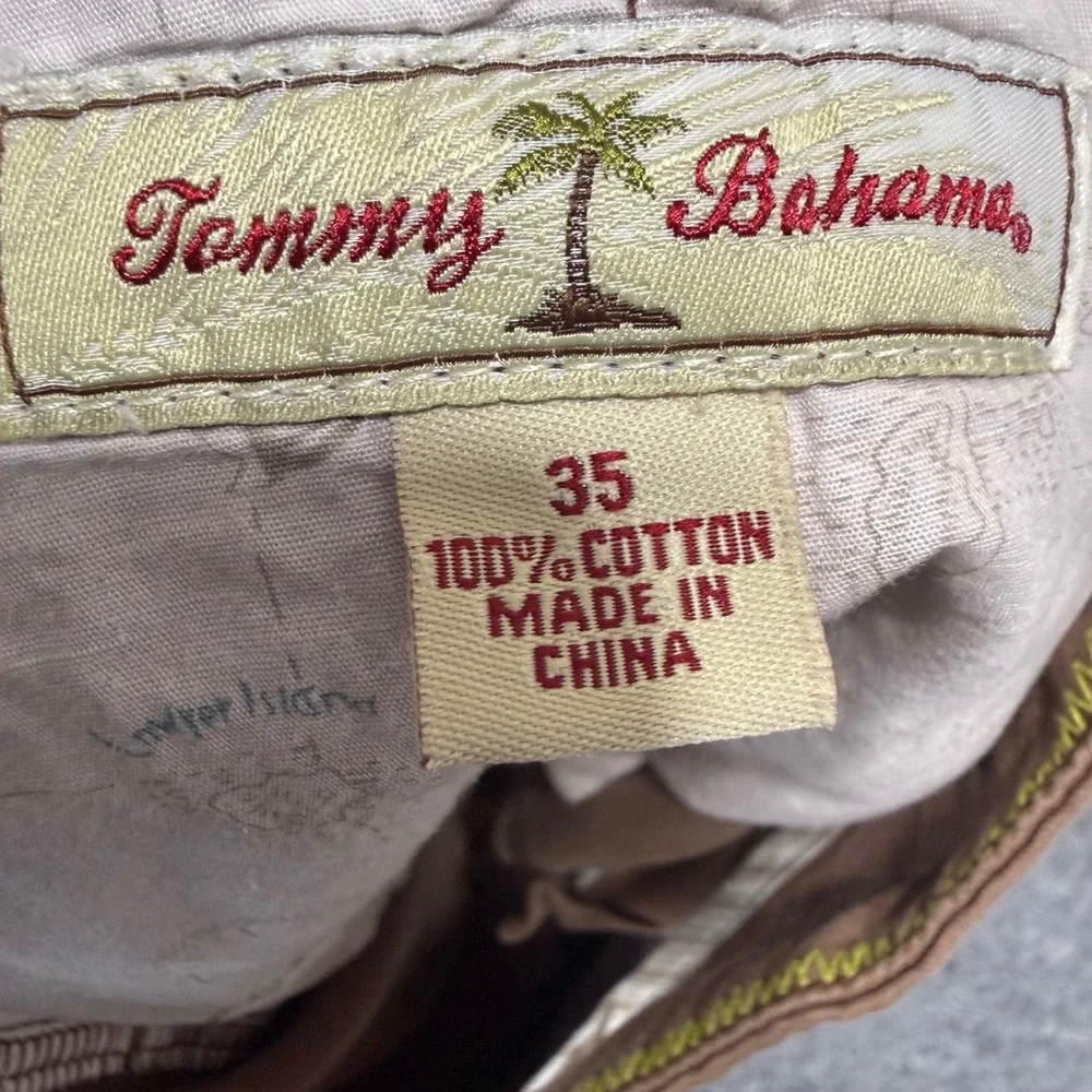 Tommy Bahama Mens Chino Short Size 33 Brown Cotton Flat Front Casual Resort Golf